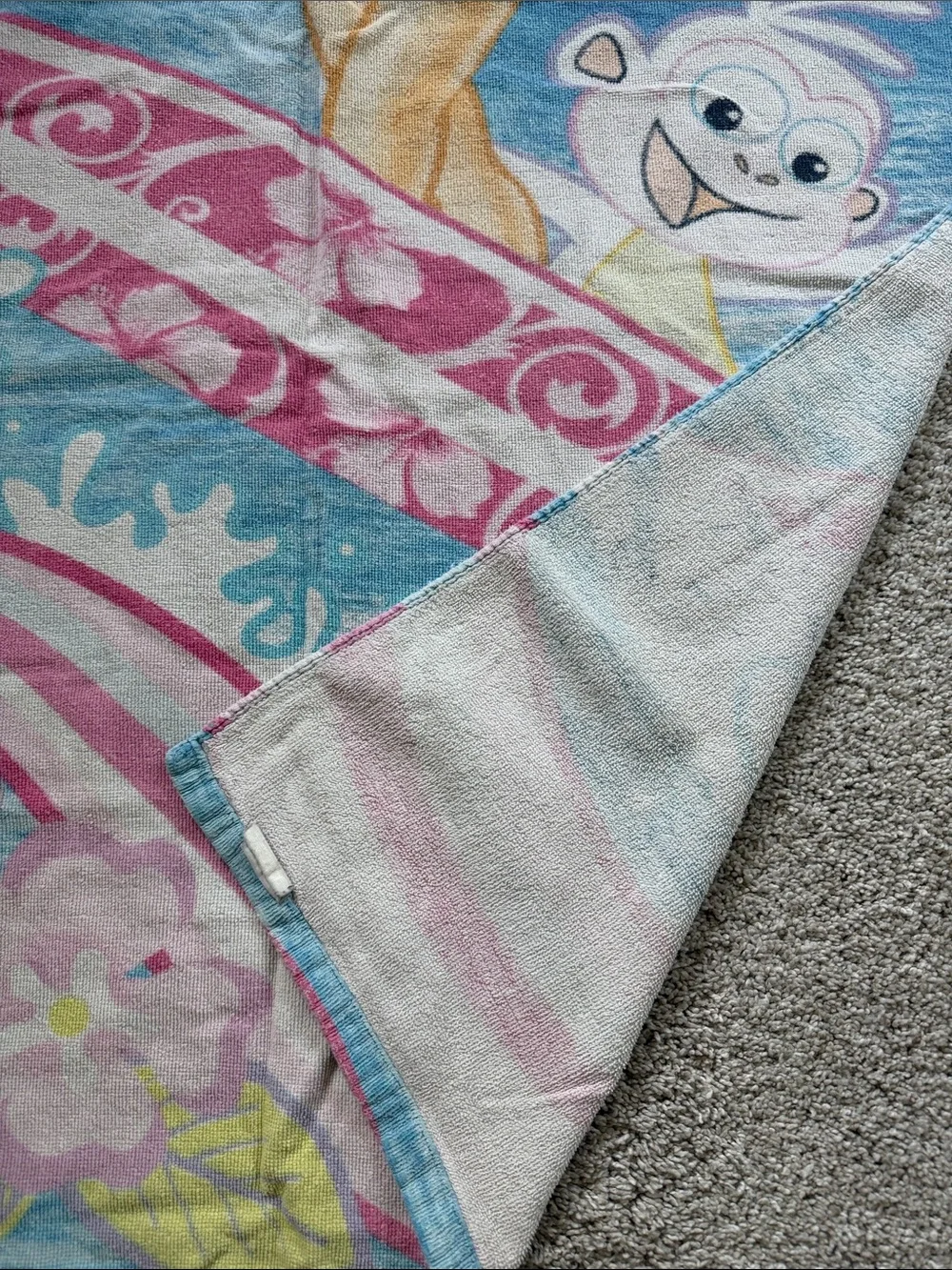 Dora the Explorer Surf Kids Beach Towel - Pink & Blue